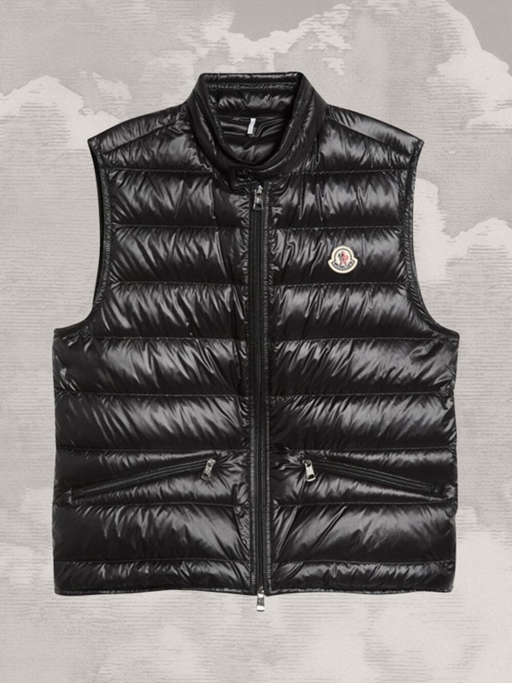 MONCLER -NEEDS ZIPPER- Gui Gilet Down Puffer Vest Black Size 2 Medium Mens